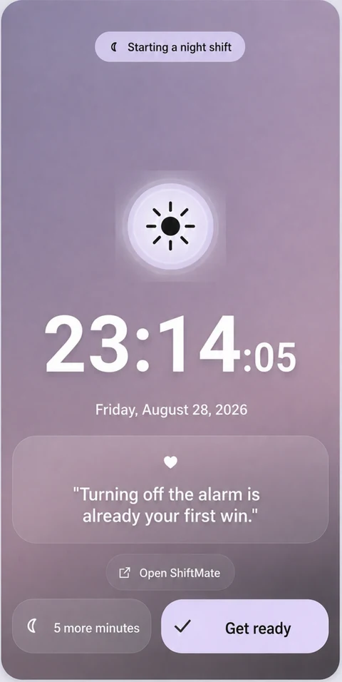 Alarms that match your shifts — ShiftMate